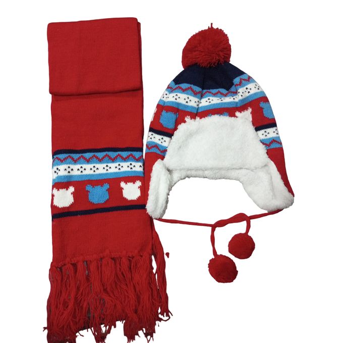 Ensemble Bonnet, écharpe, Gants, Cache-oreilles Et Chaussettes D'hiver - 5 Pièces En Tricot Acrylique, Rose - 8