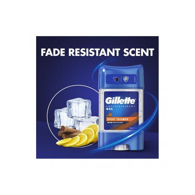 Compare Gillette Anti transpirant et Deodorant Gel Triumph Sport 70 ml Price