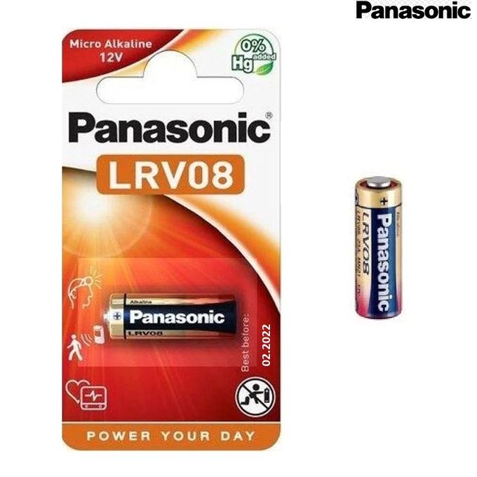 pila alcalina panasonic lrv08 - 23a - 12v - blister de 1