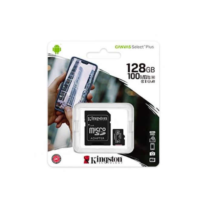 Carte mémoire Kingston Canvas Select Plus 128 Go SDXC UHS-I Classe 10  (SDS2/128GB) prix Maroc