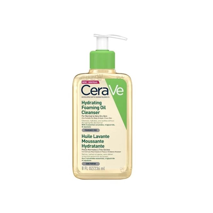 Cerave Huile Lavante Moussante Hydratante peaux normal à tres seches sans parfum