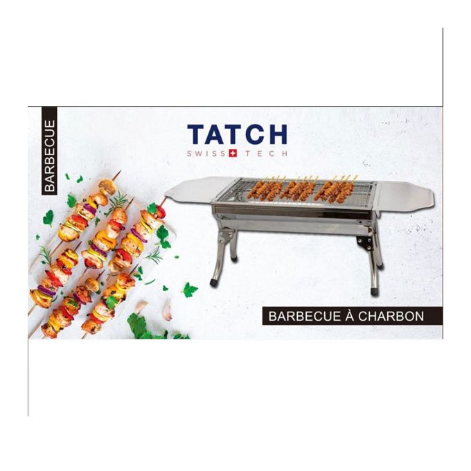 TATCH CJ-0085 Barbecue à charbon portable rectangulaire - Inox à prix pas  cher