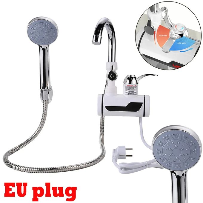 Chauffe-Eau instantané 220V 3000W électrique instantané Robinet d'eau  Chaude électrique Chauffe Rapide Robinet-EU