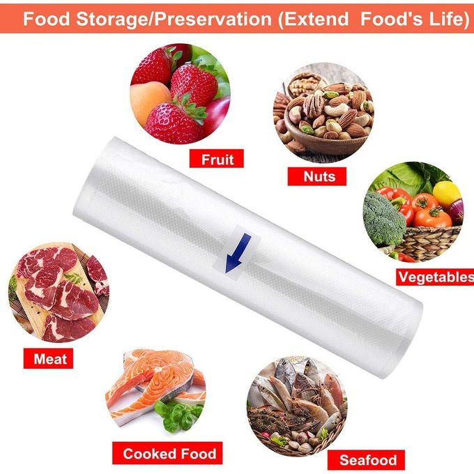 Generic Rouleau plastique sous vide pour machine vacuum sealer,5m/20cm à  prix pas cher