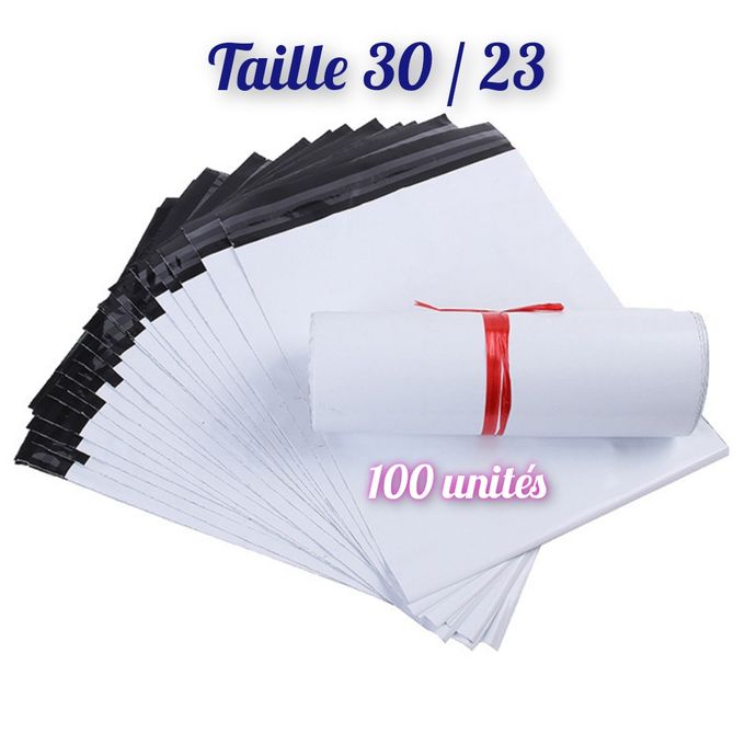 Generic Pack de 100 Sachets d'expédition 30*23 neutre scellables