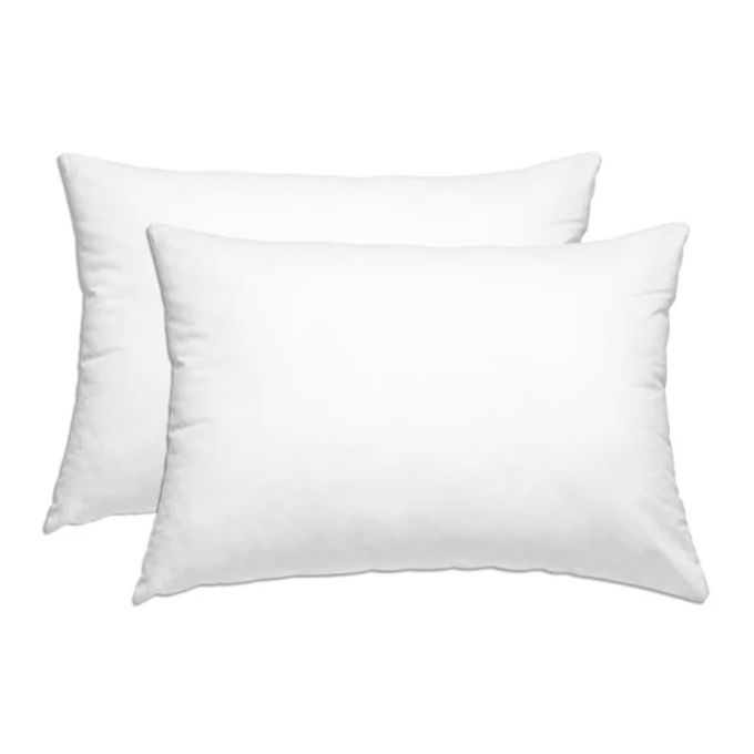 2 Taies D'oreiller uni Blanc 100% Couton (50x70 cm)