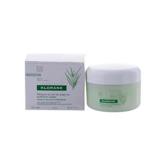 Klorane MASQUE AU LAIT DE PAPYRUS NUTRITIF ET LISSANT CHEVEUX SECS 150ML