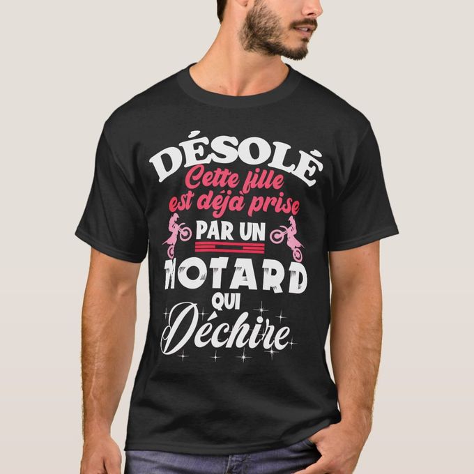 Generic Cette fille est d j prise par motard qui d chi T Shirt