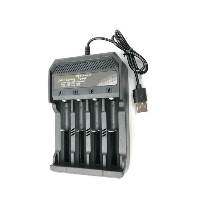 Generic 4 Piles Rechargeables + Chargeur Usb Universel 4.2v 2A et 3.7v sans  emballage à prix pas cher