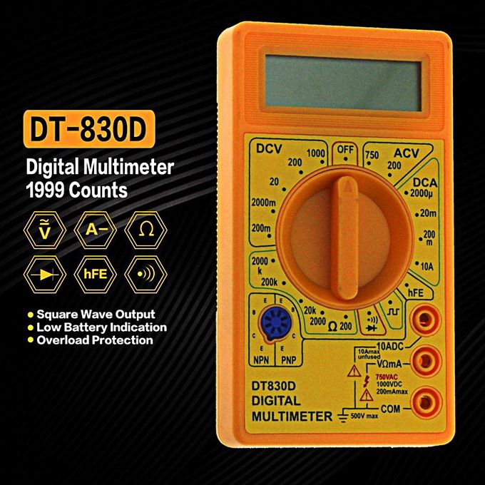Generic Testeur Multimètre Numérique DT-830B Automatique Gamme