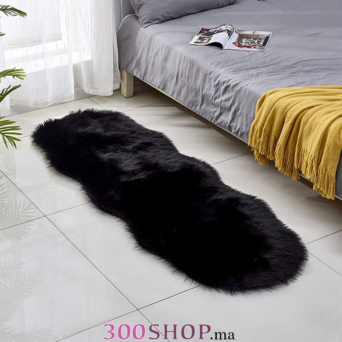 Tapis Fourrure ( 170x60cm ) ( Noir)