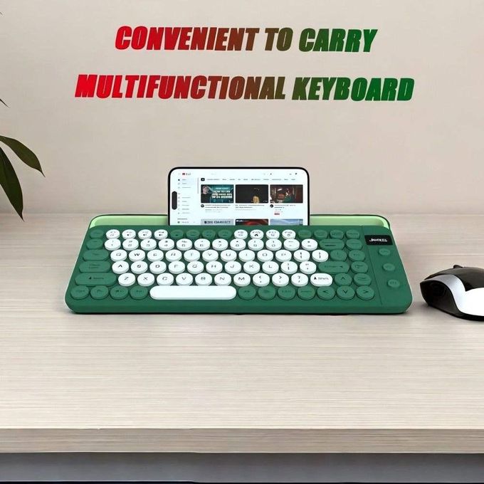 Clavier Et Souris Sans Fil Rechargeables - 2.4Ghz & Bluetooth, Ultra-Fin Avec Pavé Numérique - Pour PC, Mac, IPad, Argent