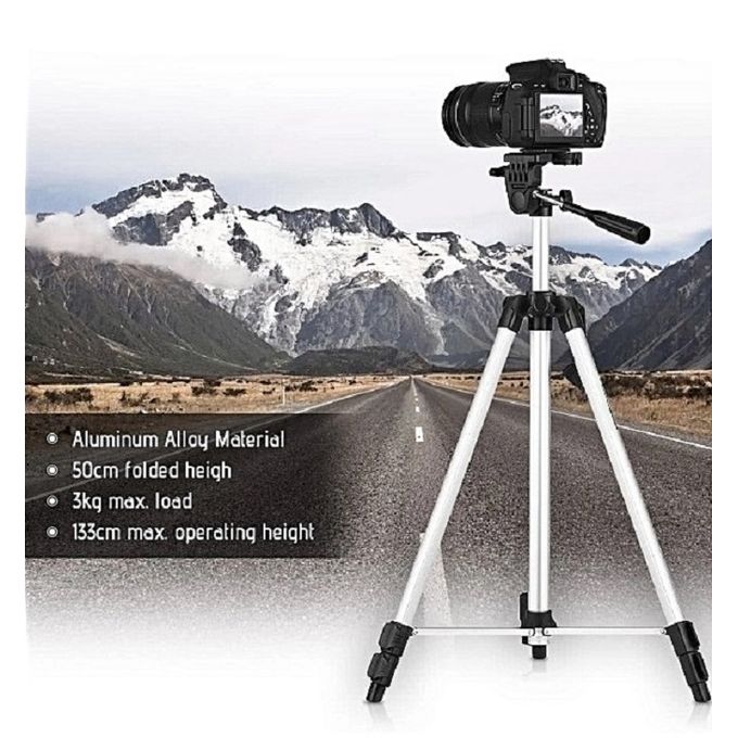 Tripod PROFESIONNEL Support Pour telephone Trépied Tripied d'appareil Photo Camera, Portatif, 1.34 M, En Aluminum