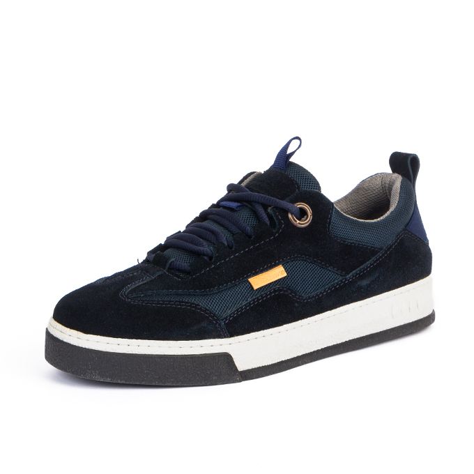 Baskets basses D’Urbano en Cuir Daim – Bleu | Prix Maroc