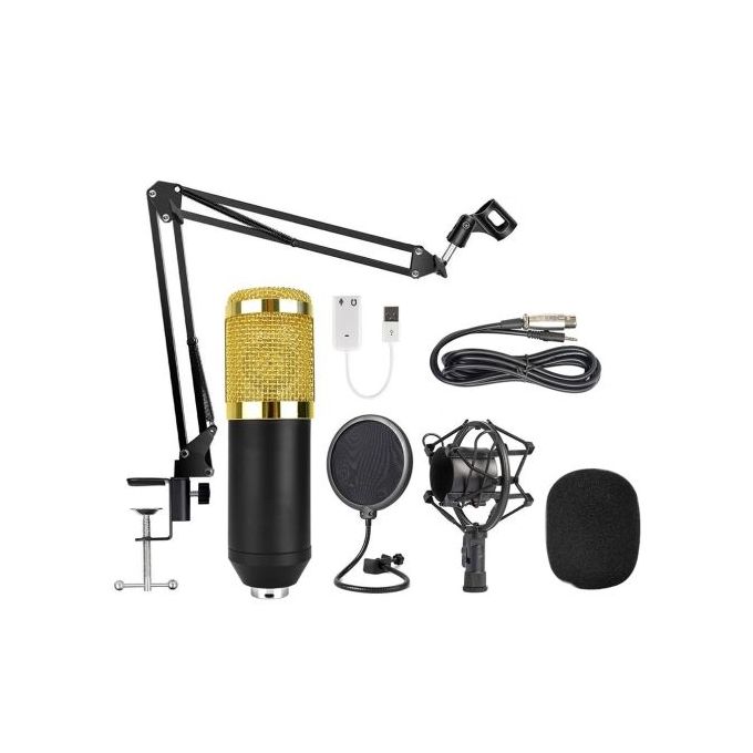 Generic Kit microphone à condensateur BM800 et bras à ciseaux pour perche à  suspension de studio à prix pas cher