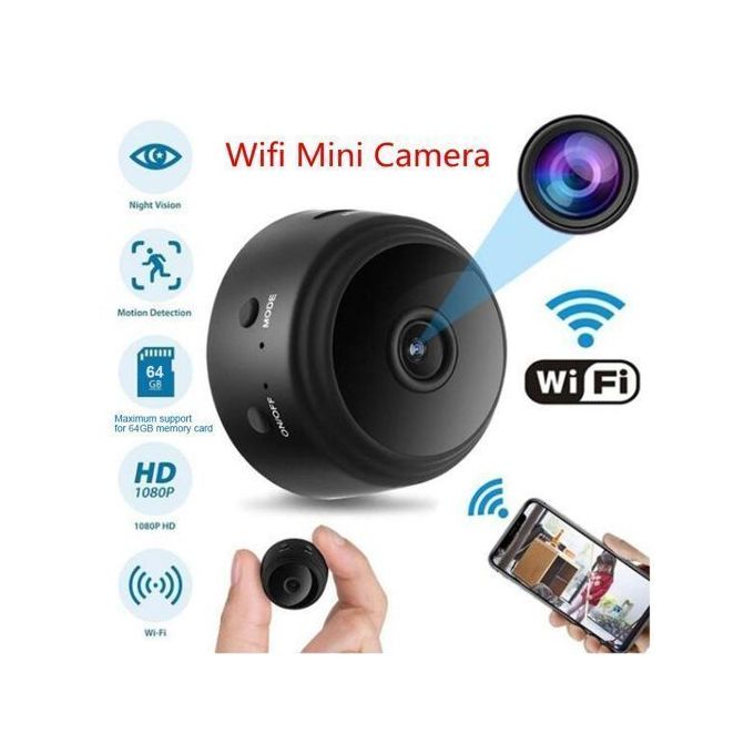 Cewaal – Mini caméra de Surveillance IP WiFi HD 17200P, dispositif de  sécurité sans fil, babyphone vidéo, alarme, 100%, ✓ Meilleur prix au Maroc  et ailleurs