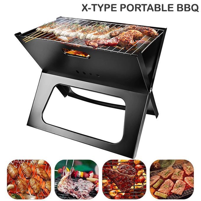 1pc Barbecue À Charbon De Bois, Barbecue Portable, Barbecue Pliable, Petit  Barbecue Pliable, Outils De Barbecue En Plein Air Pour Le Camping, La Rando