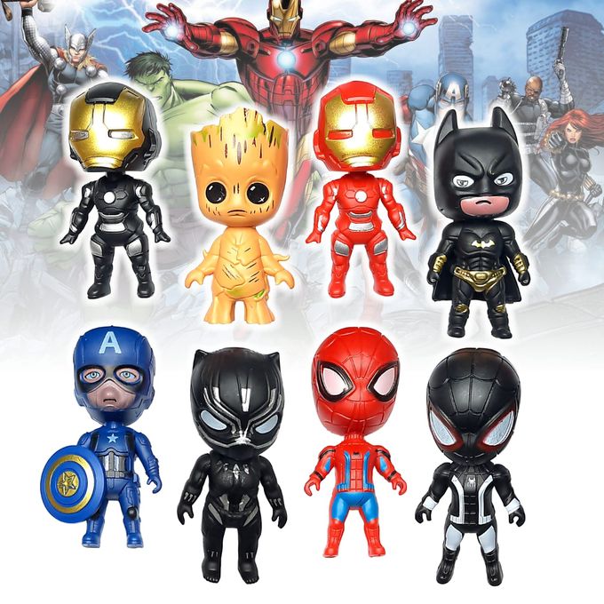 FIGURINE avengers, justice league super heros, marvel, DC, groot, iron man, spider man, batman