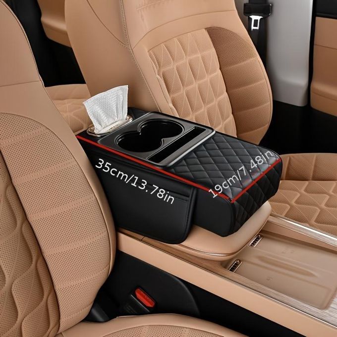 Couverture Accoudoir Voiture - Console Centrale Confortable Avec Porte-Gobelet