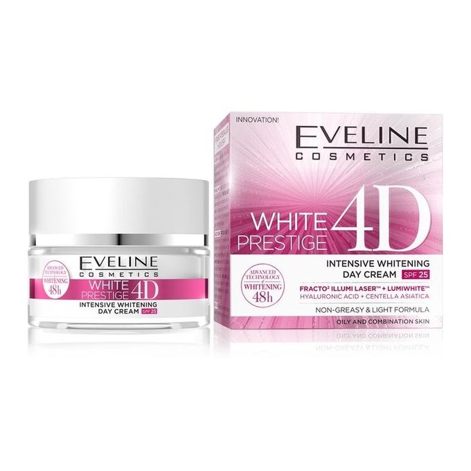 Eveline Cosmetics Prestige 4D, Crème Blanchissante Intensive de Jour, SPF25 > 50ml