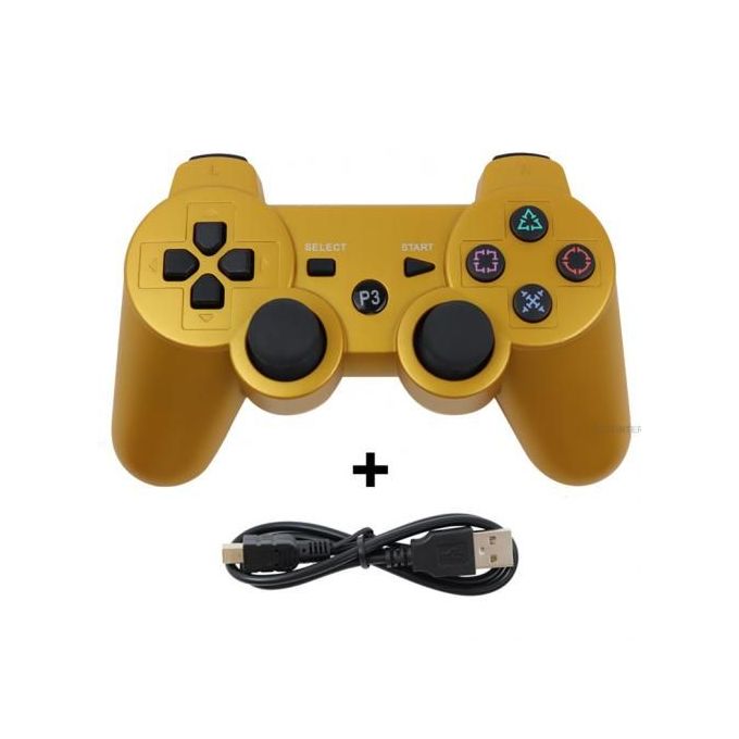 Manette Sans Fil Daul Shock 3 Pour PlayStation 3 – Gold | Prix Maroc