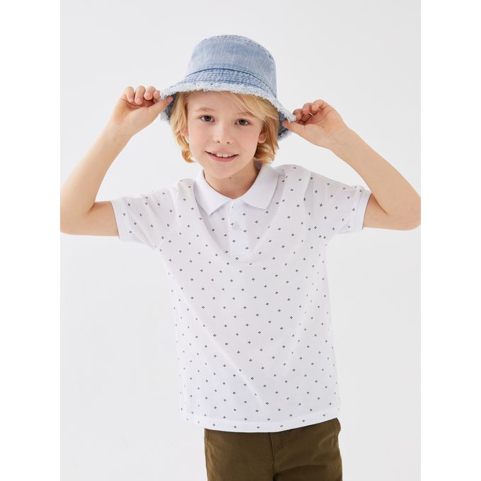 Lc Waikiki T shirt garcon a manches courtes imprime et col polo