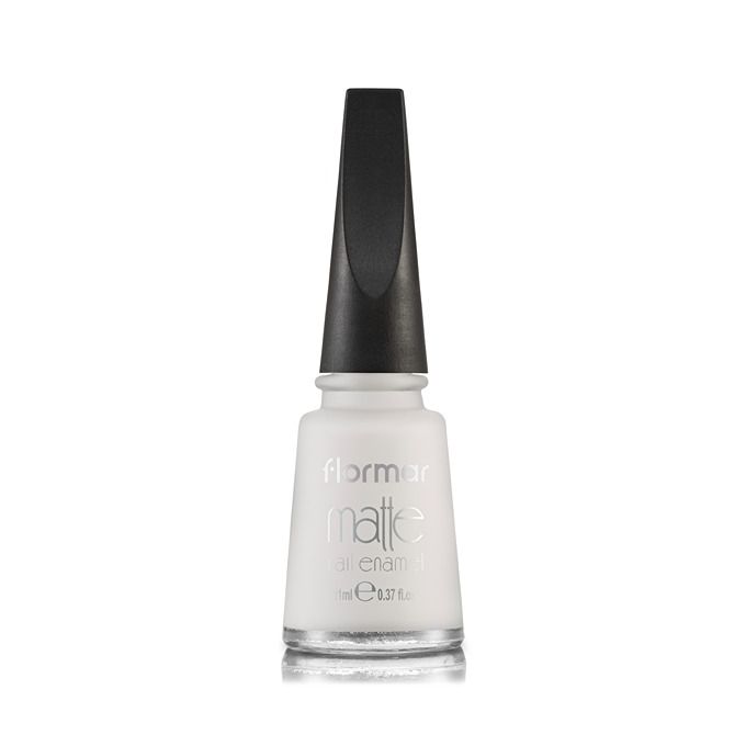 Flormar Matte Nail Enamel-white Board
