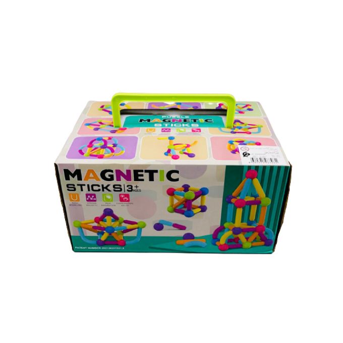 Generic STICKS - JEU DE CONSTRUCTION MAGNETIQUE 64 PIECES à prix