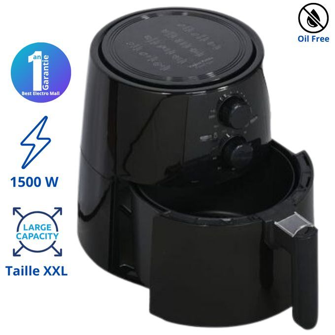 Kumtel Friteuse sans huile 1500Watts - Air fryer - Taille XXL - 8 programmes