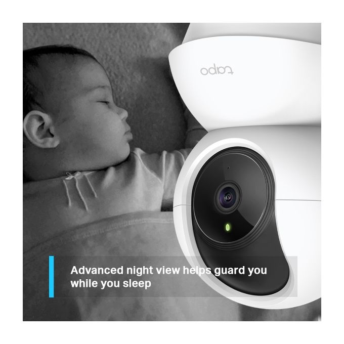 TPLink Caméra de surveillance WiFi 3MP  Full HD TAPO C210  panoramique et inclinable