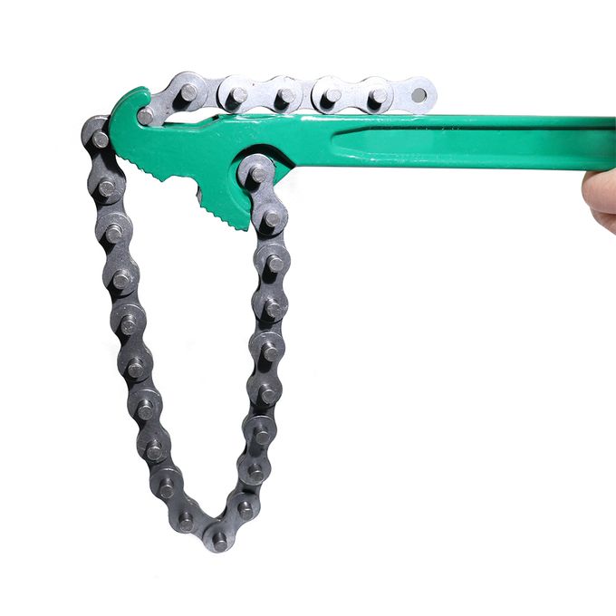 Clé à Chaîne Pour Filtre à Huile Réglable - Alliage Aluminium, Longueur 20 Cm, Diamètre Max 14 Cm, Outil Garage - 3