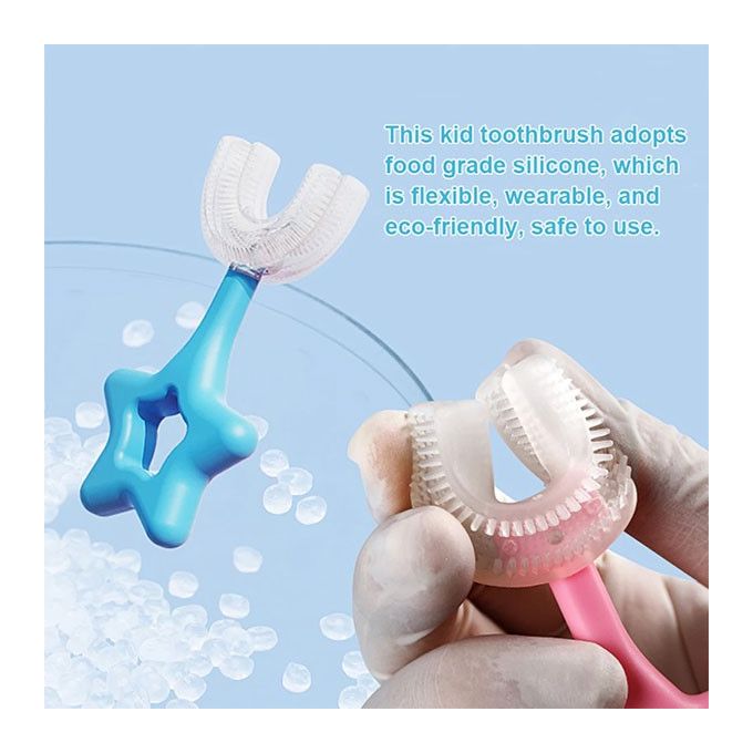 Ensemble de brosse à dents pour bébé en silicone Dents à feuilles