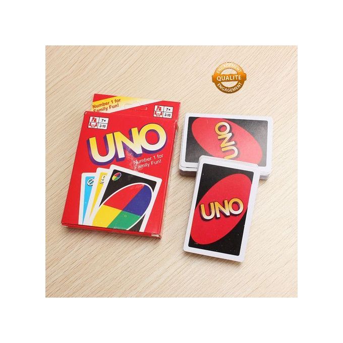 Jeu de cartes UNO ( 108 cartes incluses )