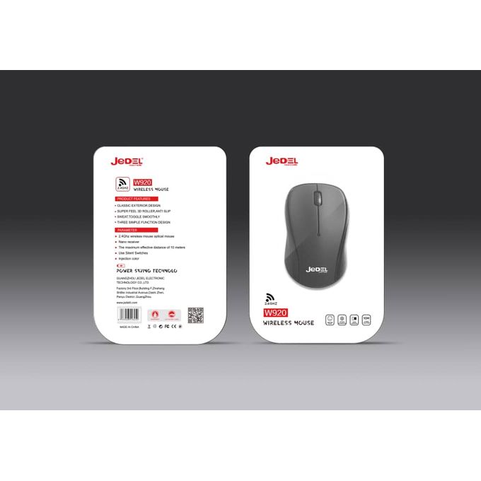 Jedel Souris Sans Fil - Mouse Optique Wireless W920 - Souris