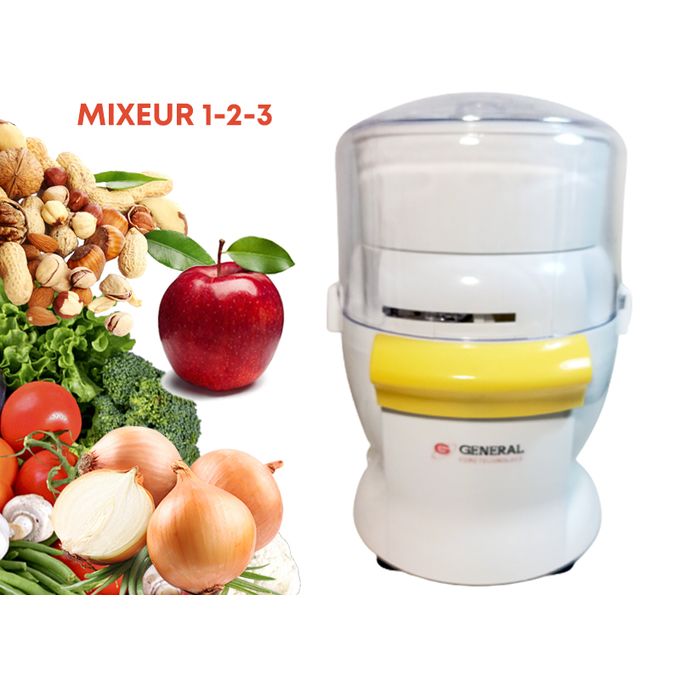 General Creative Mixeur Hachoir 1-2-3 Electric Lames INOX Moulinextra Haute Qualité