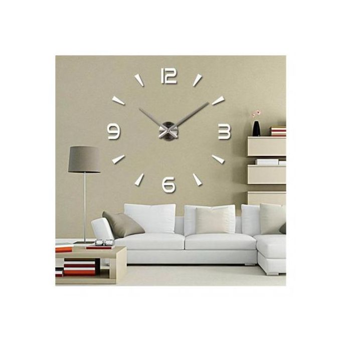 Diy Clock Montre Murale or Autocollante 3D 1-1.5m Décoration de Salon Quartz