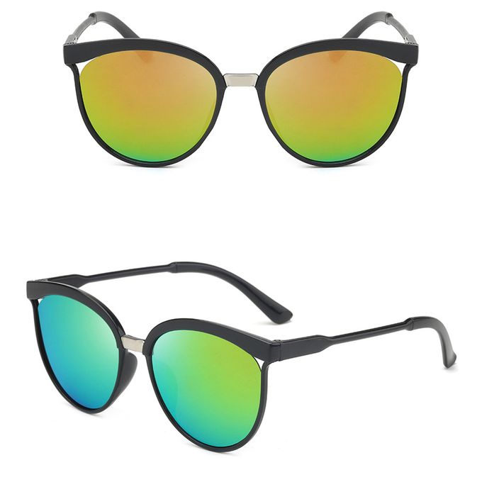 Compare Lunettes de soleil unisexes a grande monture de style coreen vert Price