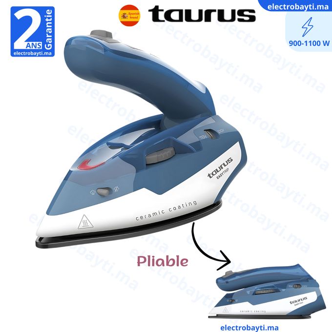 FER A REPASSER 1100W CERAMIQUE EASY TRAVEL TAURUS – ASWAK DELIVERY HAY FATH RABAT