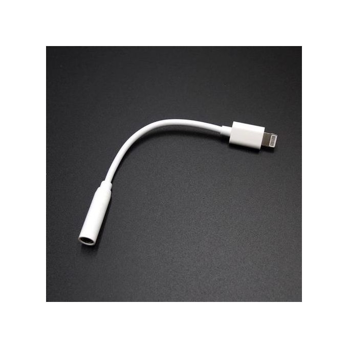 Generic Adaptateur Jack pour iPhone 3.5 mm Adapter bluetooth de Casque  Audio Haute Résolution Adaptateur pour iPhone- Blanc à prix pas cher