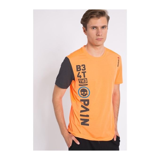 reebok t shirt homme orange
