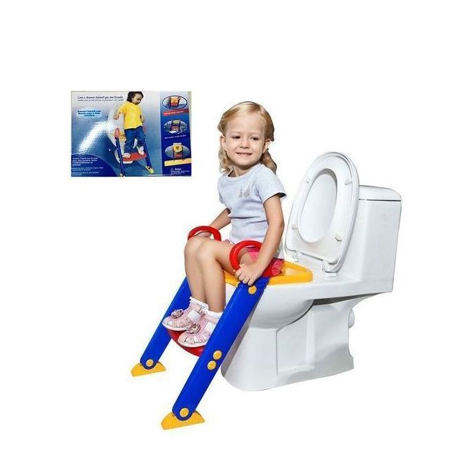 Reducteur de wc Siège de Toilette Enfant Pliable, Reducteur de Toilette  Bébé avec Marches Larges, Escalier Toilette Enfant avec Lunette