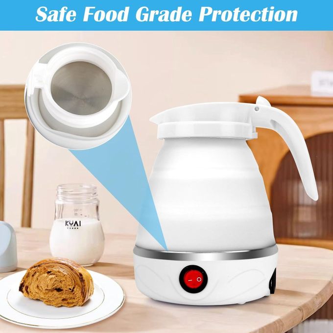 product_image_name-Generic-Bouilloire pliable 600 ml - Mini bouilloire de camping portable - Petite bouilloire en silicone avec 2 gobelets pliables - Pour l'extérieur, la randonnée, l'hôtel-4