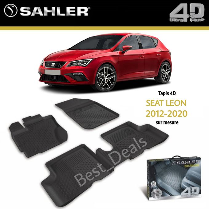 Generic Tapis 4D Seat Leon sur mesure exacte sans odeur imperméable  antidérapant à prix pas cher