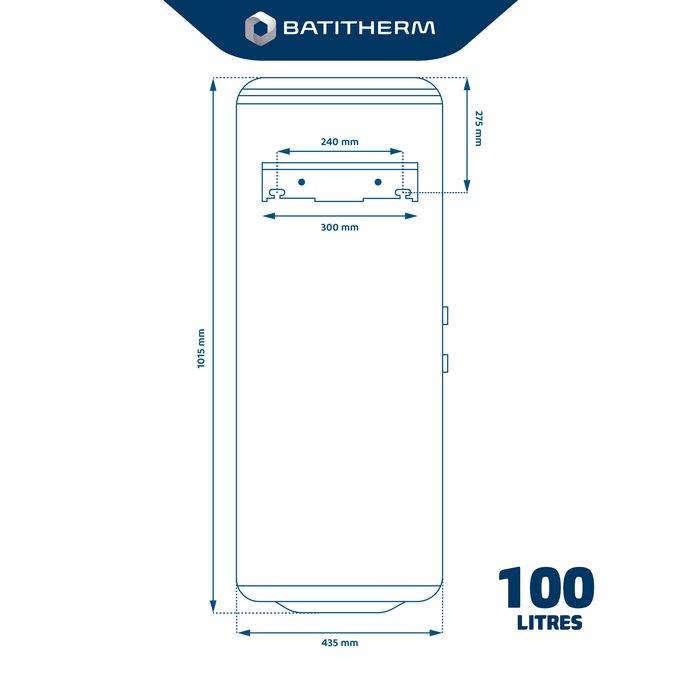 Chauffe Eau Electrique Batitherm Horizontal 100L