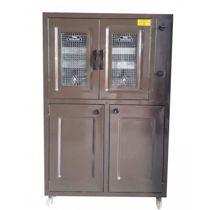 Tivoli Four à gaz 75 cm marron avec cache bouteille de gaz