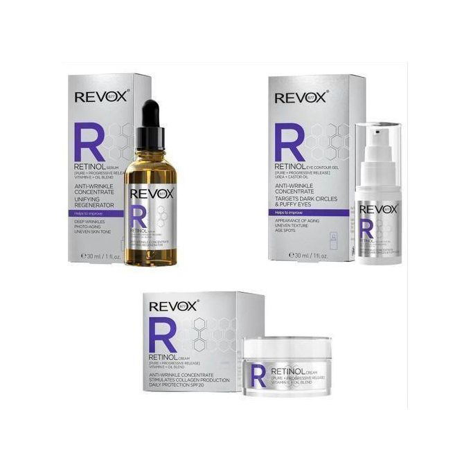 REVOX Retinol Gel + Retinol Sérum (30ml)+ Retinol Crème