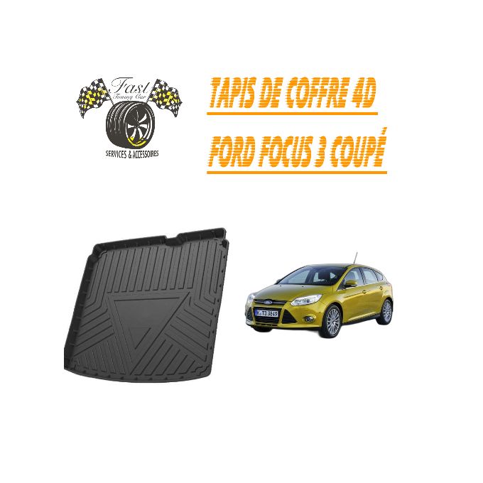 Doublure de Tapis de Coffre de Voiture à Couverture complète en Cuir PU  pour Ford Focus III Sedan 2014-2018, Doublure de Coffre de Voiture  Anti-poussière imperméables,E : : Auto et Moto
