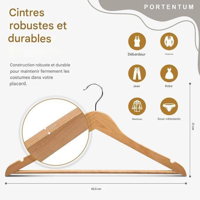 Lot De 50 Cintres Transparents 43,2 Cm – Crochet Pivotant Chromé – Idéal Boutique Ou Dressing – Jusqu'à 5,4 Kg