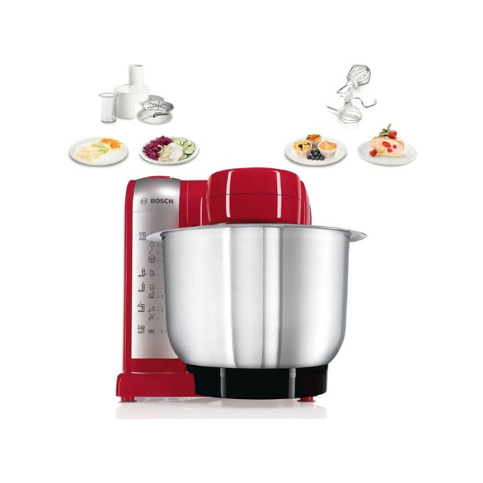 Bosch MUM48 Pétrin Robot cuisine 6 fonctions robot multifonction 600W Bol inox 4Litres