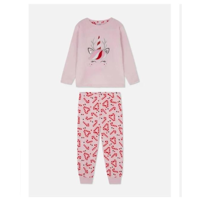 Pyjama Polaire Pailleté à Carreaux Primark - Taille 7-8 Ans Fille - Hiver